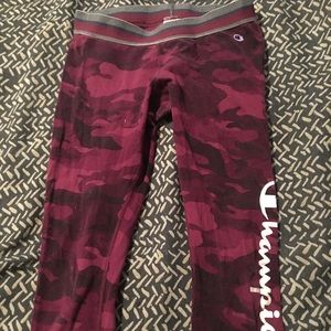 Athletic champion burgundy pants